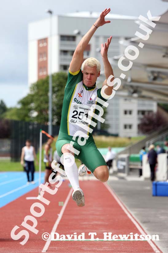 David Martin, long jump at the Scottish Championships, Scotstoun  Stadium, Glasgow.